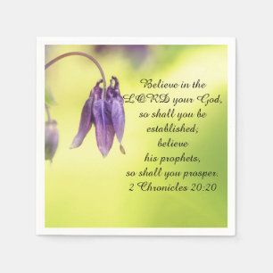 Bibeltext 2 Chroniken 20:20 Serviette