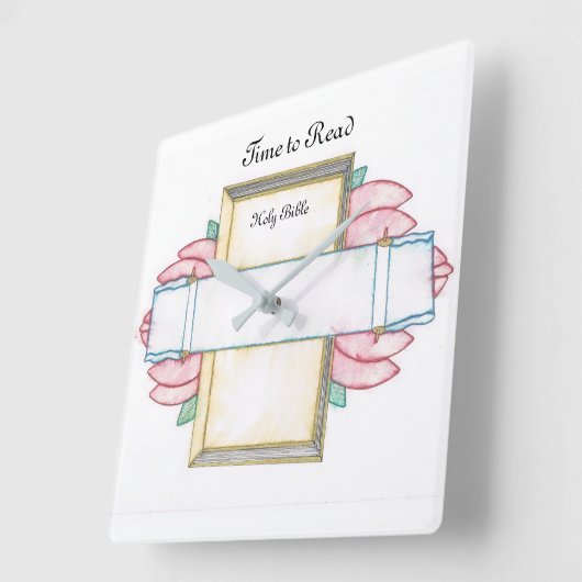 Bibeluhr Quadratische Wanduhr (Winkel)