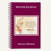 Bibelvers Blumen Gebetsjournal Notizblock (Vorderseite)