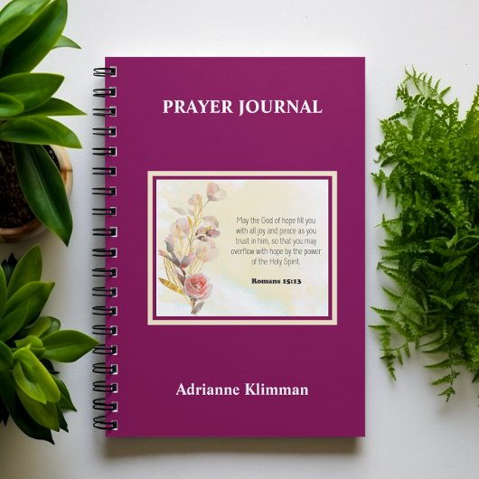Bibelvers Blumen Gebetsjournal Notizblock