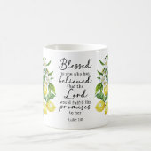 Bibelvers Blumen-Lemon-Tasse Kaffeetasse (Mittel)