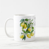 Bibelvers Blumen-Lemon-Tasse Kaffeetasse (Links)