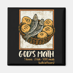 Bibelvers christlich Jesus Fische & Brote Gehen Magnet