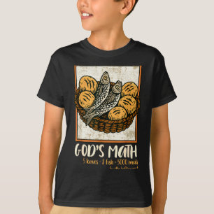 Bibelvers Christlich Jesus Fische & Brote Los T-Shirt