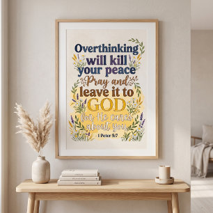 Bibelvers Christlicher Glaube Wasserfarbe-Typograf Poster