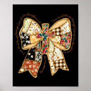 Bibelvers Coquette Christlich Jesus Schleife Patch Poster