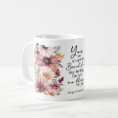 Bibelvers Du bist schön Kaffeetasse (Vorderseite Links)
