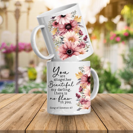 Bibelvers Du bist schön Kaffeetasse
