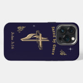 Bibelvers durch Gnade gerettet iPhone Hülle (Rückseite (Horizontal))