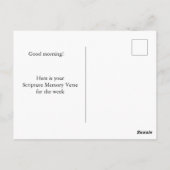 Bibelvers-Gedenkkarte Postkarte (Rückseite)