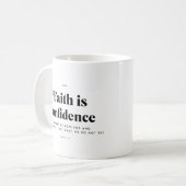 Bibelvers Hebräer 11:1 Tasse (Vorderseite Links)