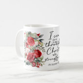 Bibelvers Ich kann alle Dinge Tasse Kaffee (Vorderseite Links)