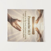 Bibelvers inspirierter Wandteppich (Vorderseite (Horizontal))