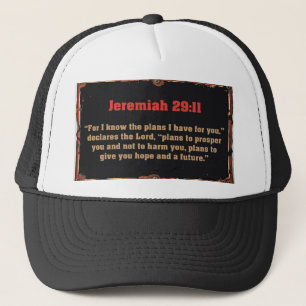 Bibelvers Jeremia 29:11 Christliche Trucker-Mütze Truckerkappe