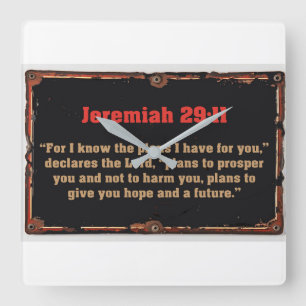 Bibelvers Jeremia 29:11 Christliche Wanduhr