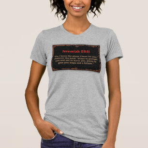 Bibelvers Jeremia 29,11 Christliches Damen-T-Shirt T-Shirt