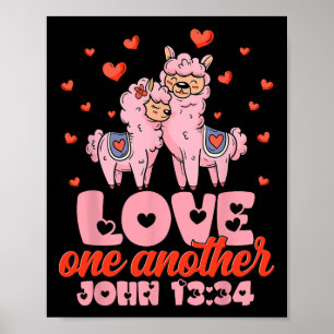 Bibelvers Johannes 13&#  Lama Valentinstag Christ Poster
