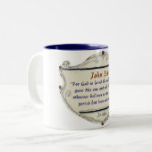 Bibelvers Johannes 3:16 Schild Kaffeetasse (Vorderseite Links)