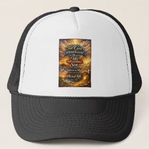 Bibelvers Johannes 3:16 Trucker-Mütze Truckerkappe