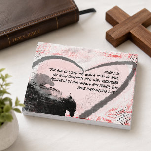 Bibelvers Johannes 3:16 Zerschlagenes Herz Postkarte