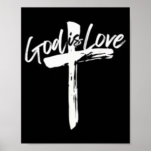 Bibelvers Johannes 4_8 Gott ist Liebe Christlicher Poster