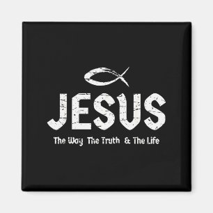 Bibelvers John 14_6 Jesus Der Weg Wahrheit &amp; L Magnet