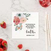 Bibelvers Matthew Floral Square Serviette (Beispiel)