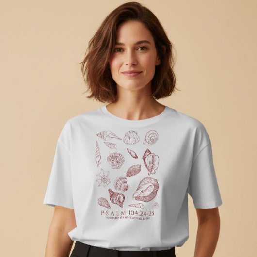 Bibelvers mit Muschel T-Shirt