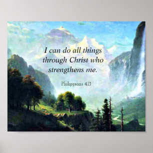 Bibelvers, Phil 4:13, Ich kann alle Dinge... Poster