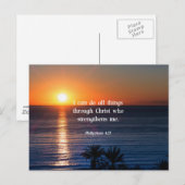 Bibelvers, Philipper 4:13 Postkarte (Vorne/Hinten)