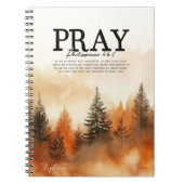 Bibelvers Philipper 4:6-7 Natur Notizblock (Vorderseite)
