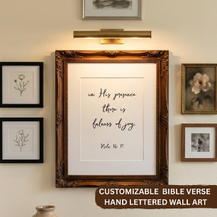 Bibelvers Psalm 16:11 Individueller Schrift Druck Poster