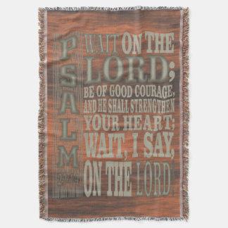 Bibelvers Psalm 27;14 Holzwand-Tapete Decke