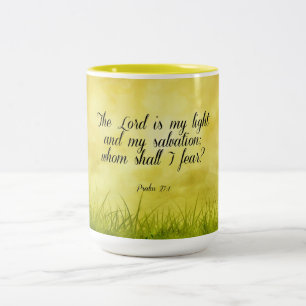 Bibelvers, Psalm 27:1 Zweifarbige Tasse