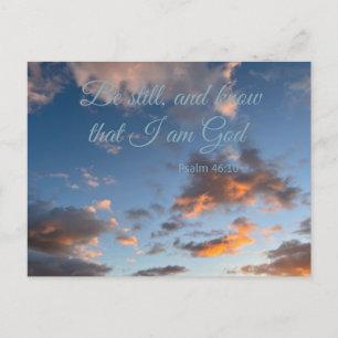 Bibelvers Psalm 46:10 Postkarte