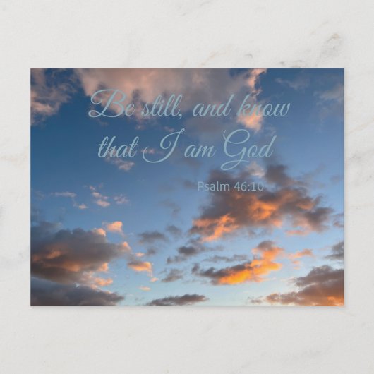 Bibelvers Psalm 46:10 Postkarte (Vorderseite)