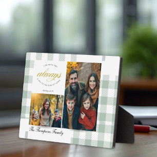Bibelvers Sage-Familienfoto-Collage-Schrift Fotoplatte