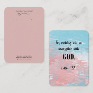 Bibelvers-Schmuckhalterkarte für Ohrringe Visitenkarte