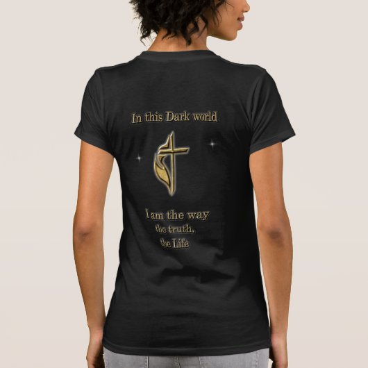 Bibelvers Schrift 2-seitig T-Shirt (Rückseite)