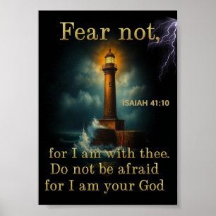 Bibelvers Schrift ISAIAH 41:10 Poster