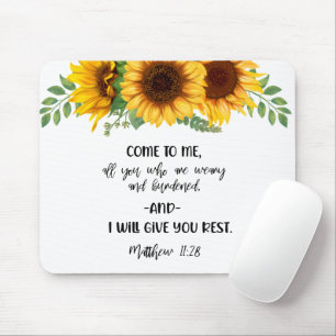 Bibelvers-Sonnenblumen-Mauspad Mousepad