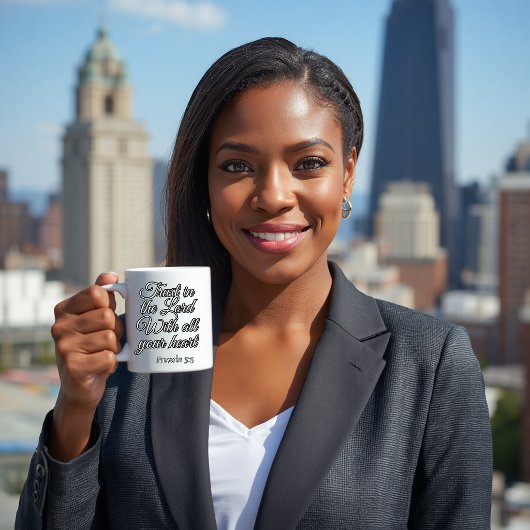 Bibelvers: Sprüche 3,5 Kaffeetasse