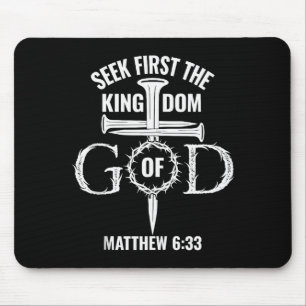Bibelvers Sucht zuerst das Reich Gottes Christia Mousepad