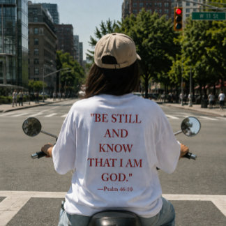 Bibelvers-T-Shirt Psalm 46:10 T-Shirt