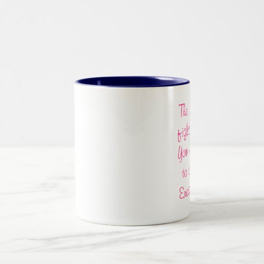 Bibelvers-Tasse Zweifarbige Tasse (Mittel)