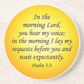 Bibelvers-Untersetzer Psalm 5 3 Getränkeuntersetzer (Vorne)