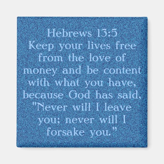 Bibelverse 13:5-Magnet Magnet (Vorne)