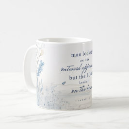 Bibelverse 1 Samuel 16:7 Aquarellfarbene Tasse