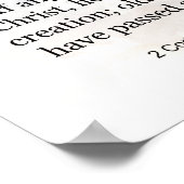 Bibelverse, 2 Korinther 5:17 Poster (Ecke)