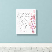 Bibelverse 8x10 lila Verzweigung Leinwanddruck (Insitu (Holzboden))